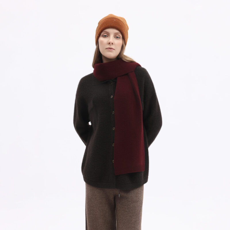 Pull col rond en cachemire maille fine